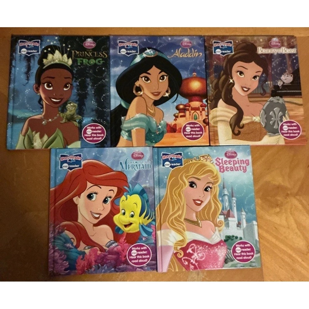 Lot 5 Story Reader Me Reader Disney‎ Princess Aladdin Little Mermaid And 3 More